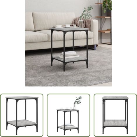 Madera contrachapada -  Mesa de centro madera de ingeniería gris Sonoma 40x40x55 cm
