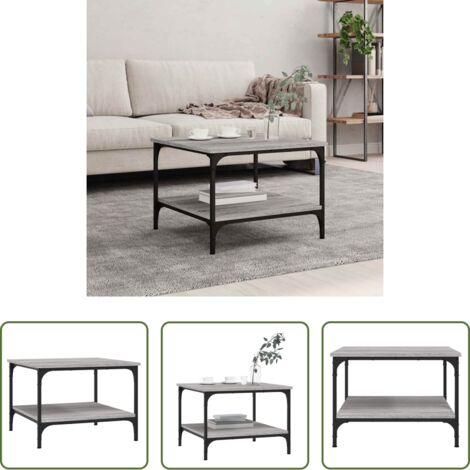 Madera contrachapada -  Mesa de centro madera de ingeniería gris Sonoma 55x55x40 cm