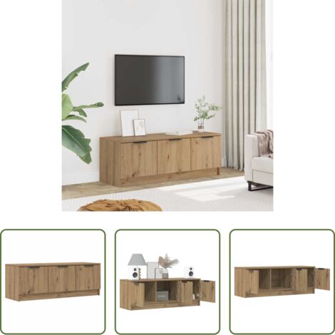 Madera contrachapada -  Mueble de TV madera contrachapada artisan roble 102x35x36,5 cm