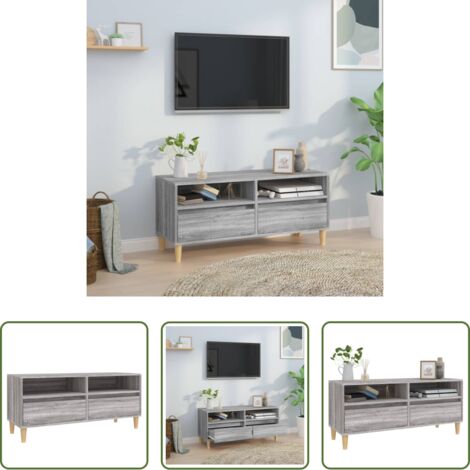 Madera contrachapada -  Mueble de TV madera contrachapada gris Sonoma 100x34,5x44,5 cm