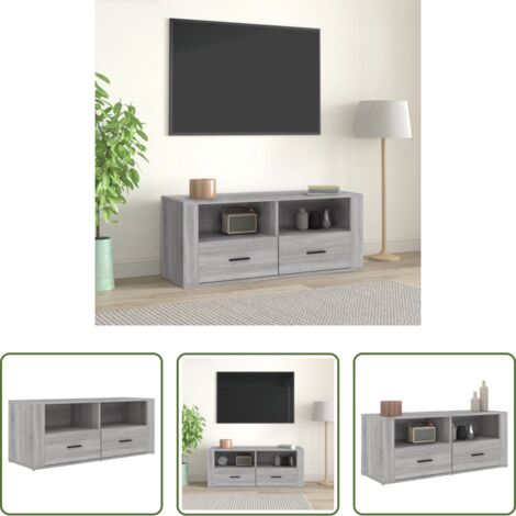Madera contrachapada -  Mueble de TV madera contrachapada gris Sonoma 100x35x40 cm