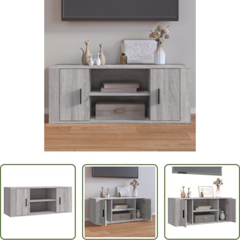 Madera contrachapada -  Mueble de TV madera contrachapada gris Sonoma 100x35x40 cm