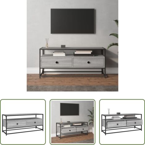 Madera contrachapada -  Mueble de TV madera contrachapada gris Sonoma 100x35x45 cm