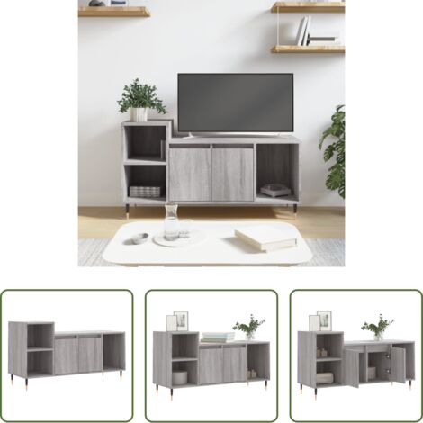 Madera contrachapada -  Mueble de TV madera contrachapada gris Sonoma 100x35x55 cm