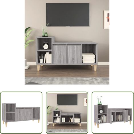 Madera contrachapada -  Mueble de TV madera contrachapada gris Sonoma 100x35x55 cm