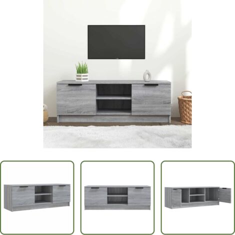 Madera contrachapada -  Mueble de TV madera contrachapada gris Sonoma 102x35x36,5 cm
