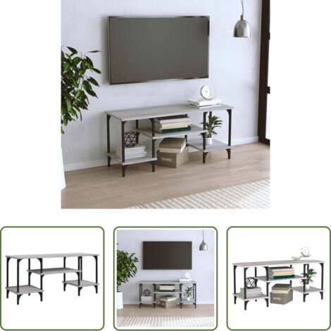 Madera contrachapada -  Mueble de TV madera contrachapada gris Sonoma 102x35x45,5 cm