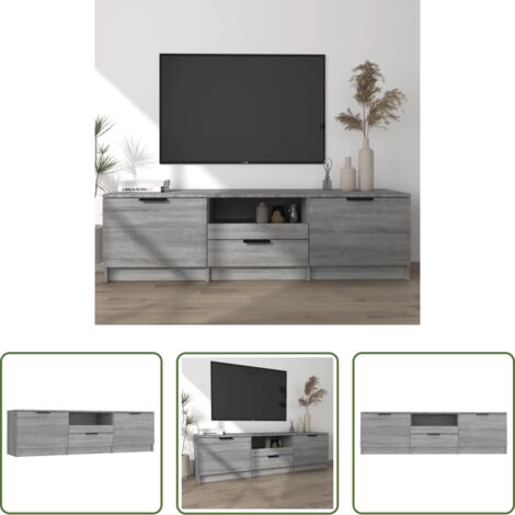 Madera contrachapada -  Mueble de TV madera contrachapada gris Sonoma 140x35x40 cm