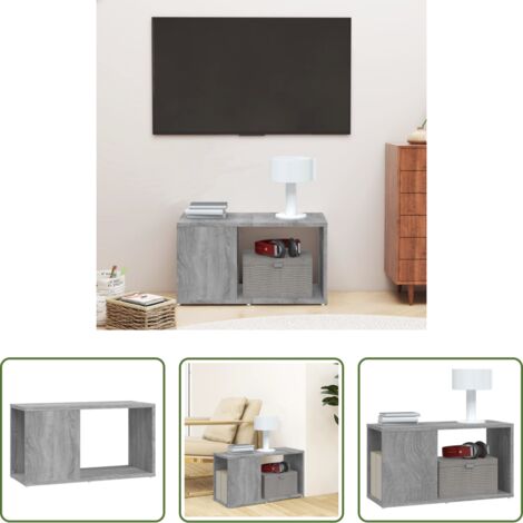 Madera contrachapada -  Mueble de TV madera contrachapada gris Sonoma 60x24x32 cm