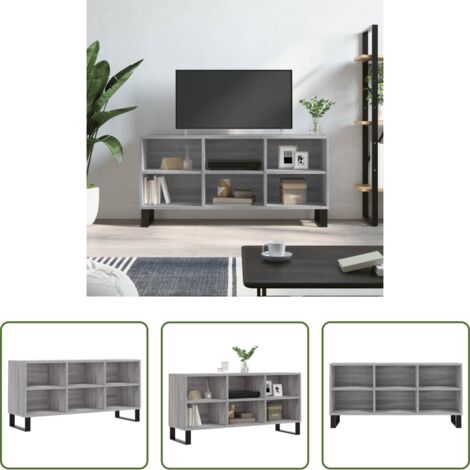 Madera contrachapada -  Mueble de TV madera de ingeniería gris Sonoma 103,5x30x50 cm