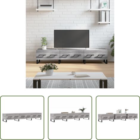 Madera contrachapada -  Mueble de TV madera de ingeniería gris Sonoma 150x36x30 cm