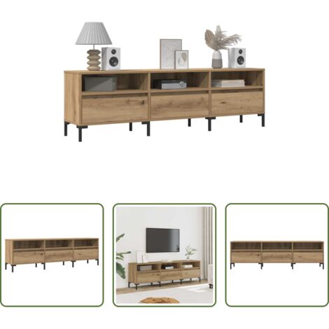 Madera contrachapada -  Mueble de TV madera de ingeniería roble artisan 150x30x44,5 cm