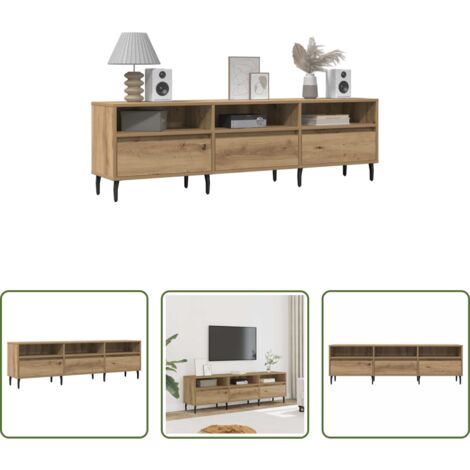 Madera contrachapada -  Mueble de TV madera de ingeniería roble artisan 150x30x44,5 cm