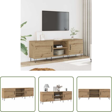 Madera contrachapada -  Mueble de TV madera de ingeniería roble artisan 150x30x50 cm