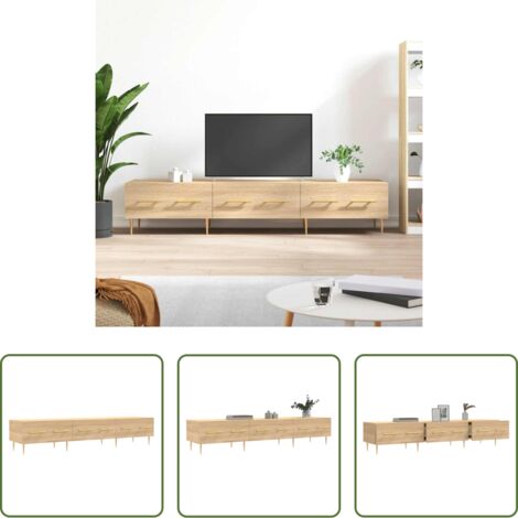 Madera contrachapada -  Mueble de TV madera de ingeniería roble Sonoma 150x36x30 cm