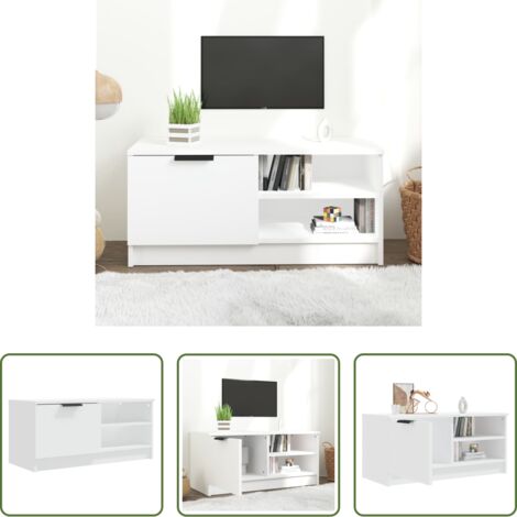 Madera contrachapada -  Mueble para TV madera contrachapada blanco 80x35x36,5 cm