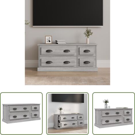 Madera contrachapada -  Mueble para TV madera contrachapada gris Sonoma 100x35,5x45 cm