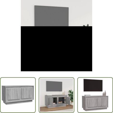 Madera contrachapada -  Mueble para TV madera contrachapada gris Sonoma 80x35x45 cm
