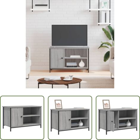 Madera contrachapada -  Mueble para TV madera contrachapada gris Sonoma 80x40x50 cm