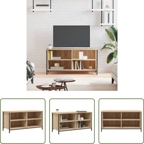 Madera contrachapada -  Mueble para TV madera contrachapada roble Sonoma 100x40x50 cm