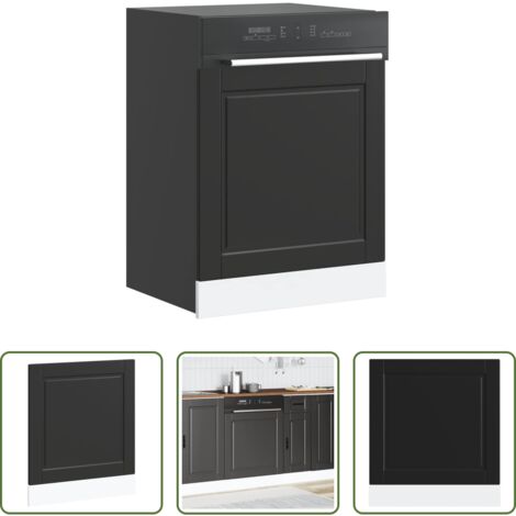 Madera contrachapada -  Panel para lavavajillas Porto madera contrachapada negro