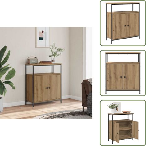 Madera contrachapada - vidaXL Aparador de madera de ingeniería roble artisian 70x30x80 cm - Aparador roble