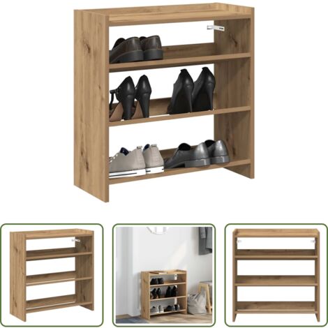 Madera contrachapada -  Zapatero artesanal de madera contrachapada 60x25x62 cm