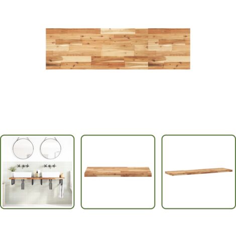 Madera de acacia -  Encimera tocador baño madera acacia acabado aceite 140x40x4 cm