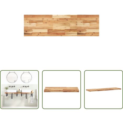 Madera de acacia -  Encimera tocador baño madera acacia acabado aceite 160x40x4 cm