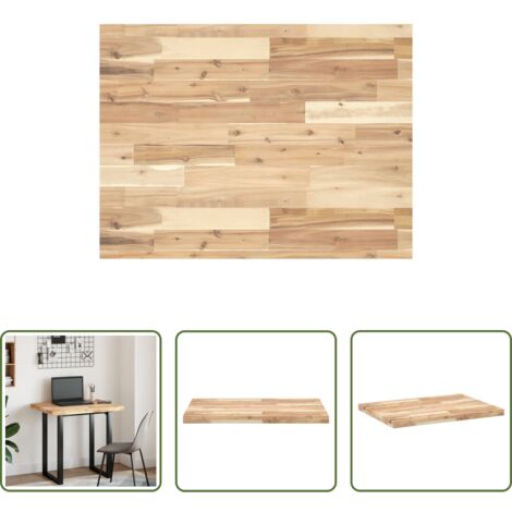 Madera de acacia -  Encimera tocador baño madera maciza acacia sin tratar 80x60x4cm