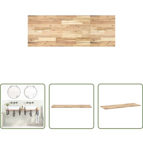 Madera de acacia -  Encimera tocador de baño madera acacia sin tratar 140x50x2 cm