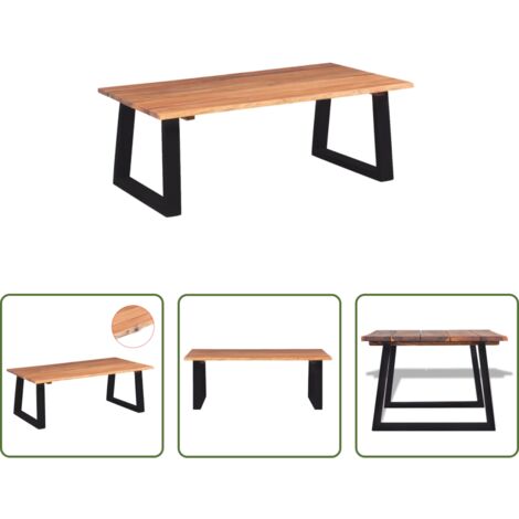 Madera de acacia -  Mesa de centro madera maciza de acacia 110x60x40 cm