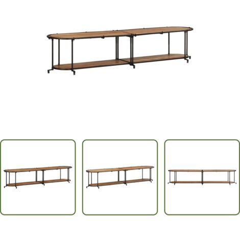 Madera de acacia -  Mueble de TV madera maciza de acacia 200x42x40 cm