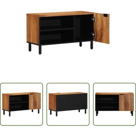 Madera de acacia -  Unidades de TV Madera de Acacia Sólida 80 x 31,5 x 46 cm