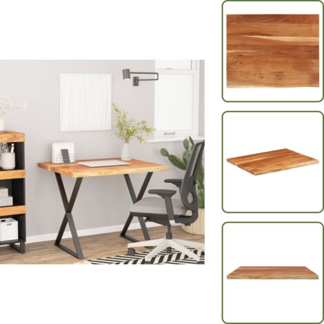Madera de acacia - vidaXL Tablero rectangular madera de acacia borde vivo 90x80x3,8 cm - Tablero de madera