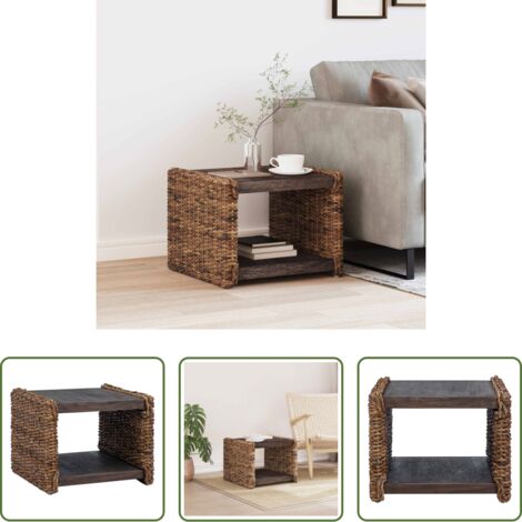 Madera de caoba -  Mesa de Café Natural 45 x 45 x 45 cm Madera de Caoba Sólida