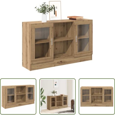 Madera de ingeniería - Aparador de madera de ingeniería roble artisan 120x30,5x70 cm