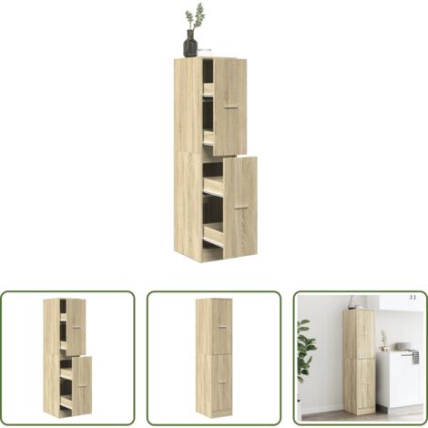 Madera de ingeniería -  Boticario de roble Sonoma 30x41x144,5 cm Madera de ingeniería