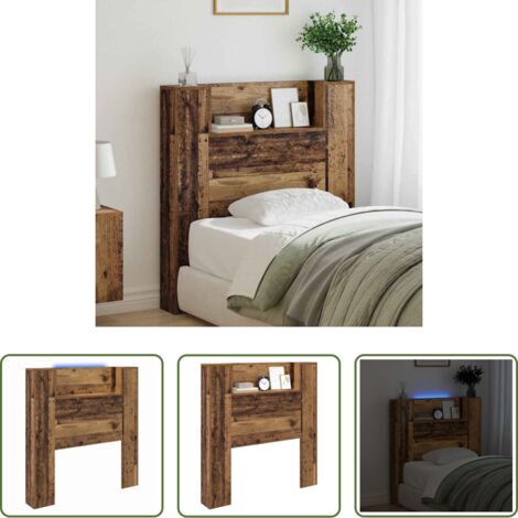 Madera de ingeniería -  Cabecero Madera vieja 100 x 15 x 103,5 cm Madera de ingeniería