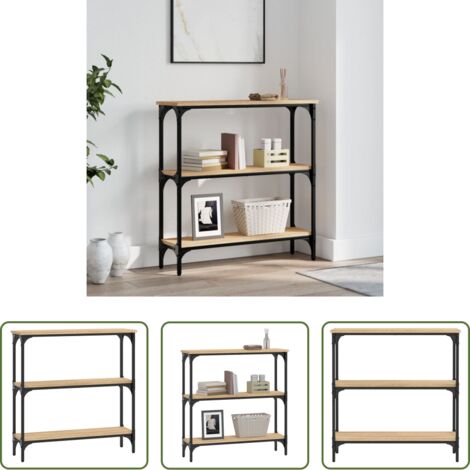 Madera de ingeniería -  Mesa consola roble Sonoma 75x22,5x75 cm madera de ingeniería