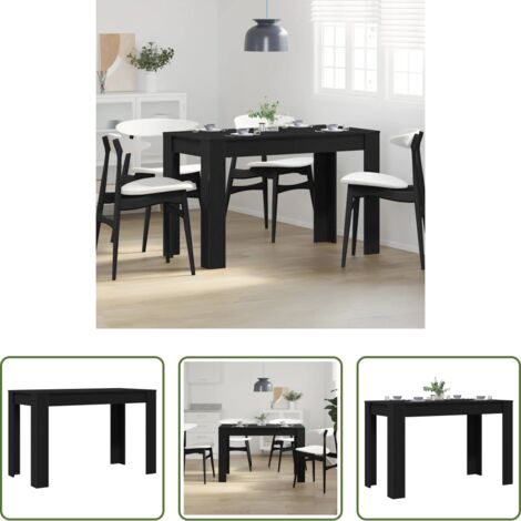 Madera de ingeniería -  Mesa de comedor de madera ingeniería roble negro 120x60x76 cm