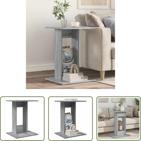 Madera de ingeniería -  Mesa lateral Gris Sonoma 45 x 40 x 62,5 cm Madera de ingeniería