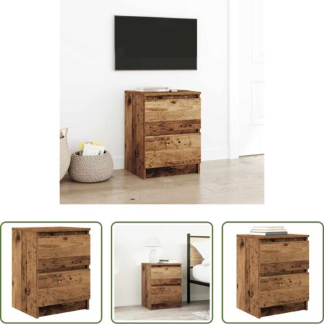 Madera de ingeniería -  Mueble de TV de madera antigua 40x35x54 cm Madera de ingeniería