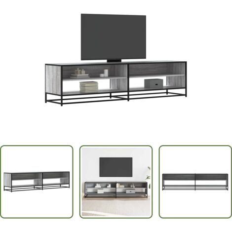 Madera de ingeniería -  Mueble de TV madera de ingeniería gris Sonoma 180,5x40x46 cm