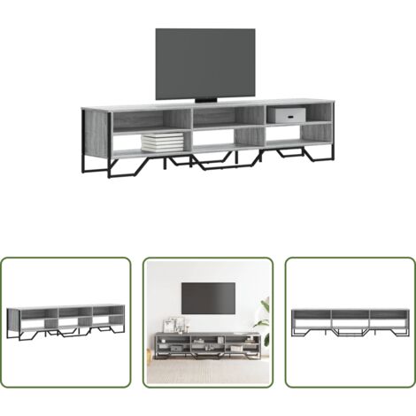 Madera de ingeniería -  Mueble de TV madera de ingeniería gris Sonoma 180x34x41 cm
