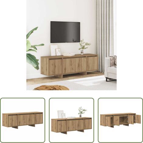 Madera de ingeniería -  Mueble de TV madera de ingeniería roble artisan 120x30x40,5 cm