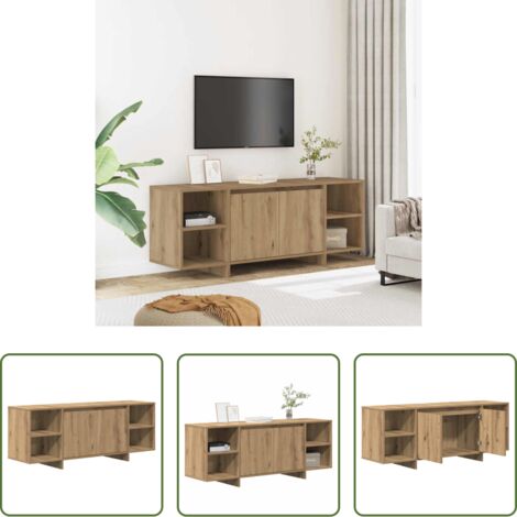 Madera de ingeniería -  Mueble de TV madera de ingeniería roble artisan 130x35x50 cm