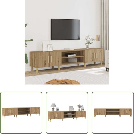 Madera de ingeniería -  Mueble de TV madera de ingeniería roble artisan 180x31,5x40 cm