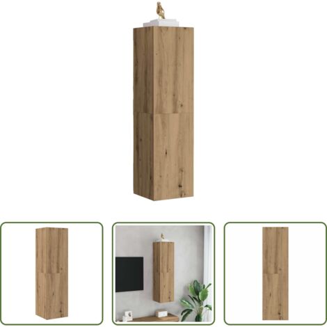 Madera de ingeniería -  Mueble de TV madera de ingeniería roble artisan 30,5x30x110 cm