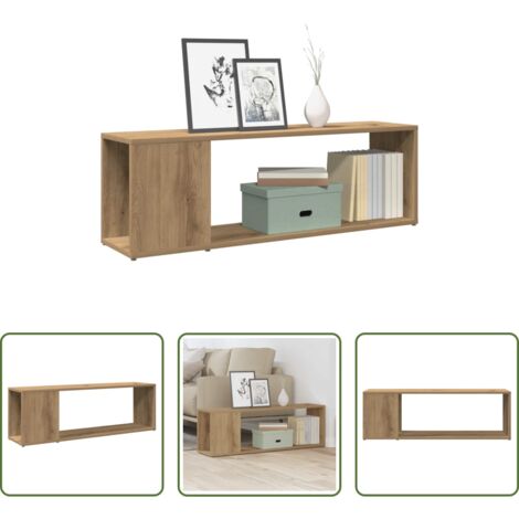 Madera de ingeniería -  Mueble para TV madera de ingeniería roble artisan 100x24x32 cm